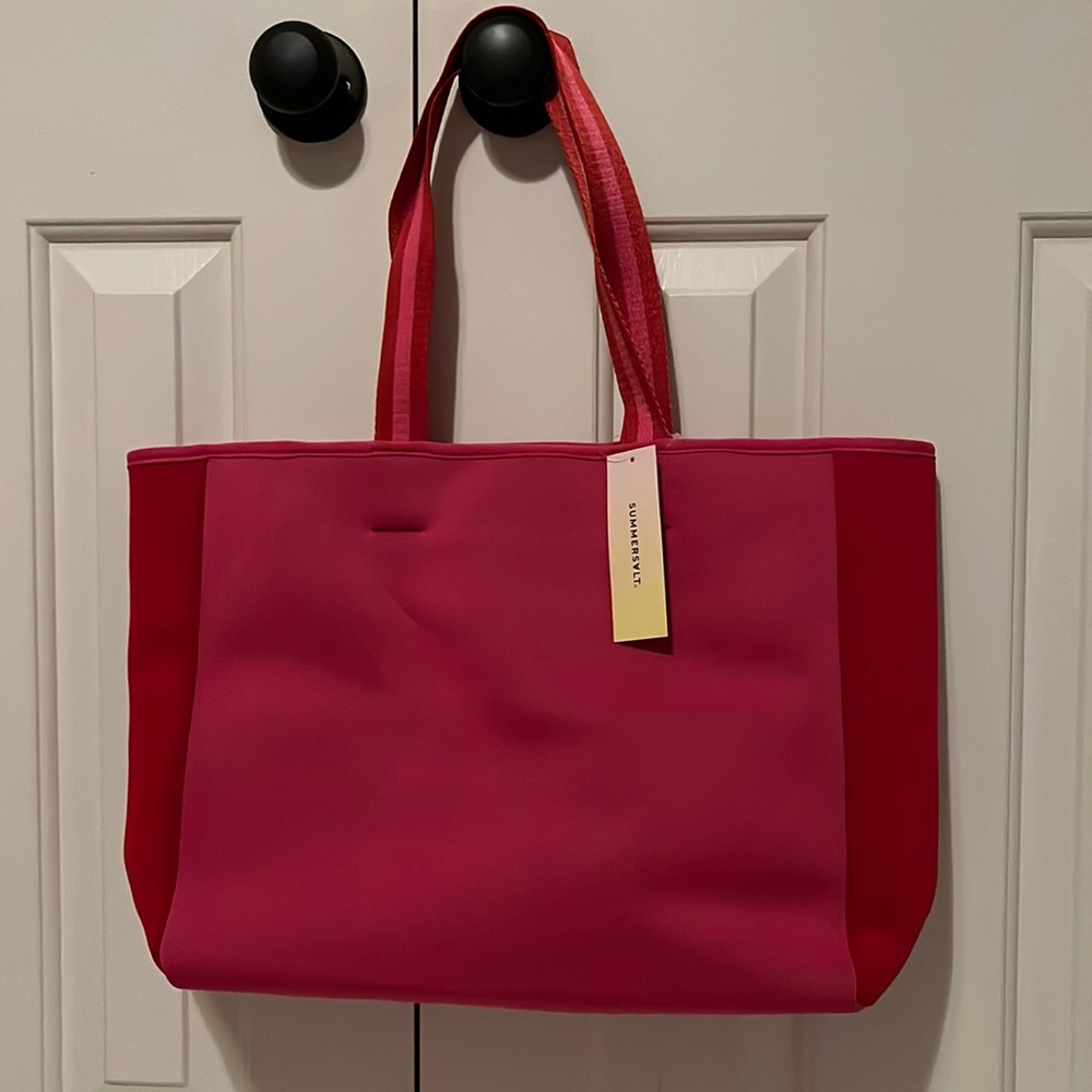 NWT Summersalt pink neoprene tote